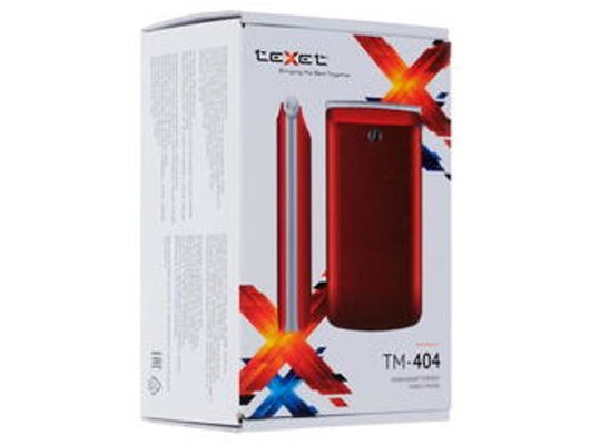 Мобильный телефон TeXet TM-404 red